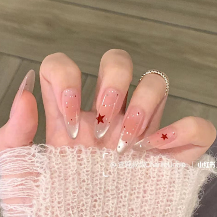 Artistic Floral Detailed Press-On Nail Set Stornfield