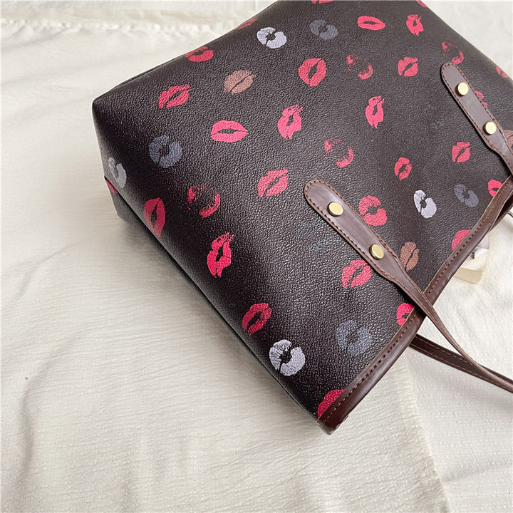 Lip Print Fashion Tote Bag
