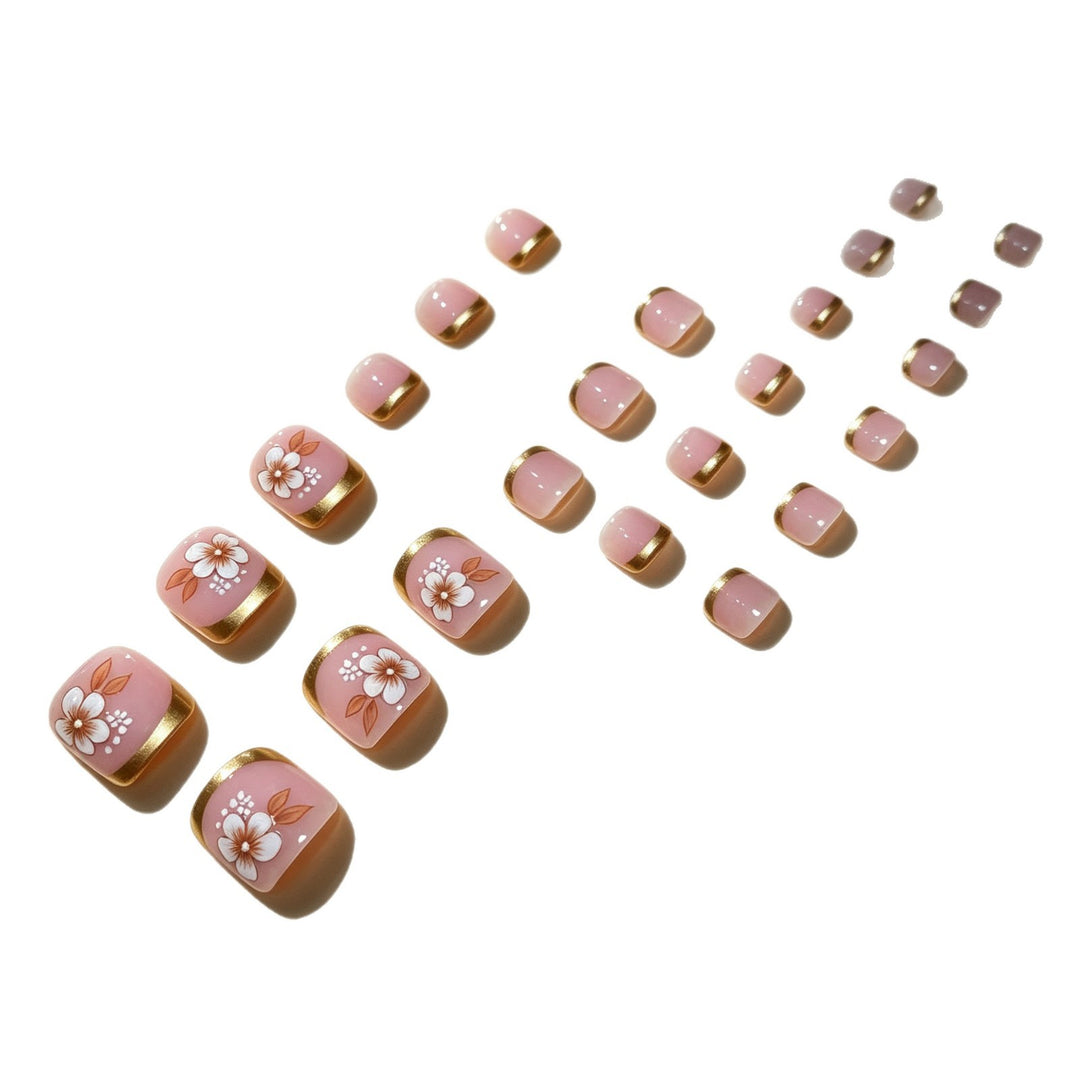 Elegant Floral Pedicure Art Set Stornfield