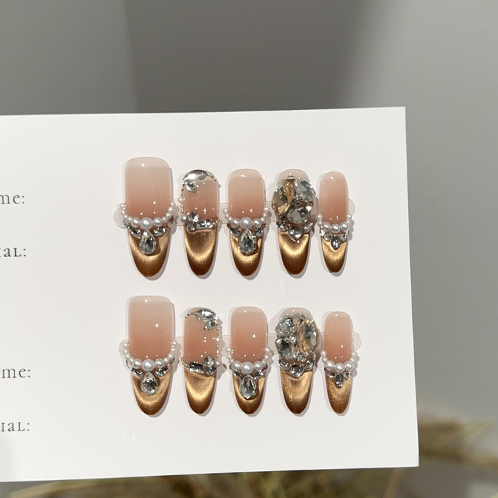Elegant Press-On Nail Art Set