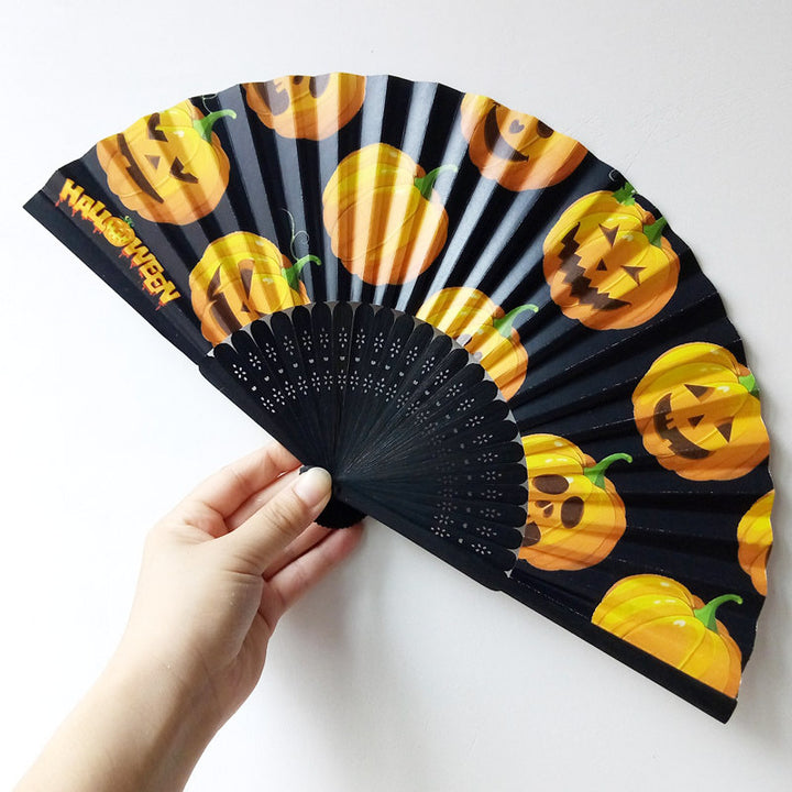 Women decorative fan with Halloween motifs Stornfield