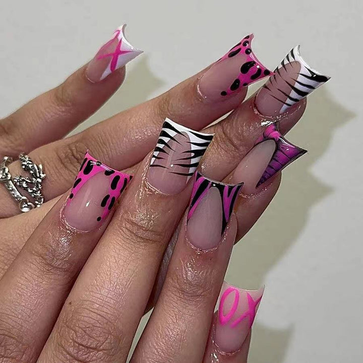 Creative Animal Print Nail Art Enhancements Stornfield