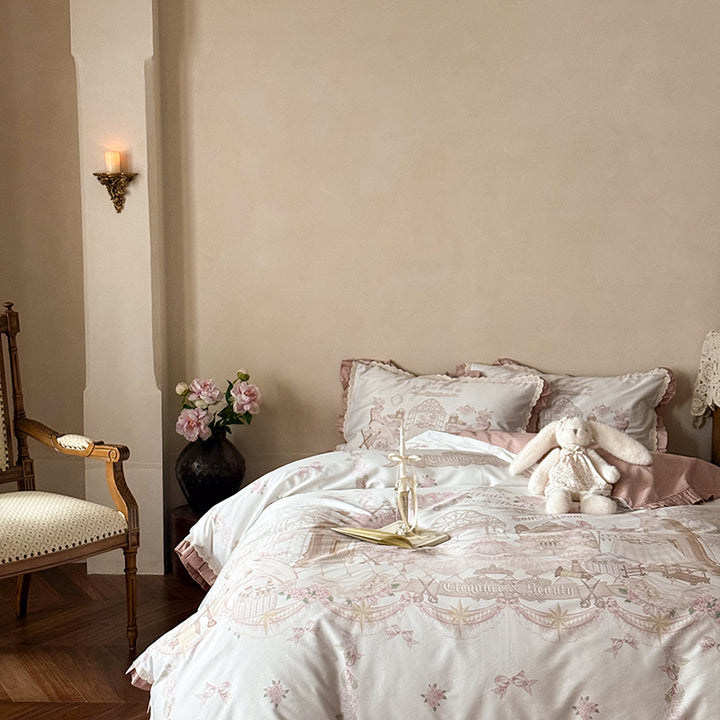 Luxury Ruffled Cotton Duvet Cover Set