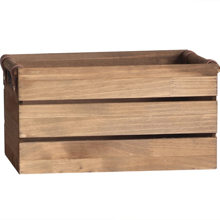 Elegant storage basket made of solid wood Stornfield