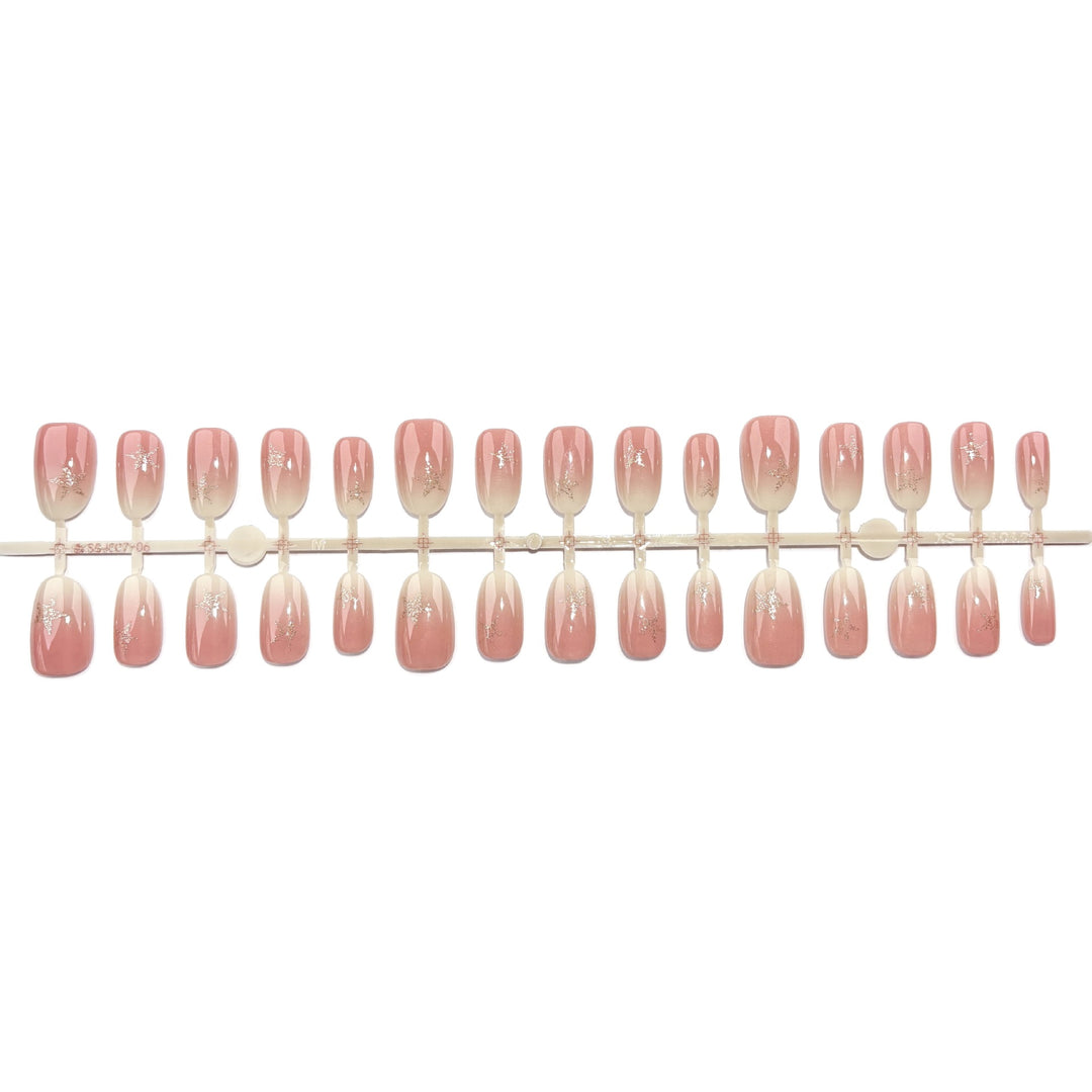Elegant Ombre Glitter Press-On Nail Set