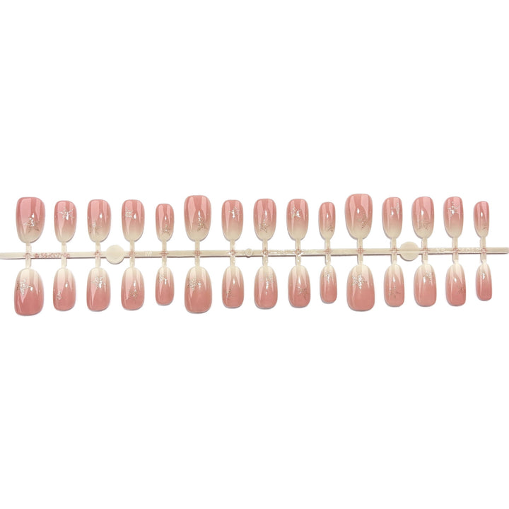 Elegant Ombre Glitter Press-On Nail Set