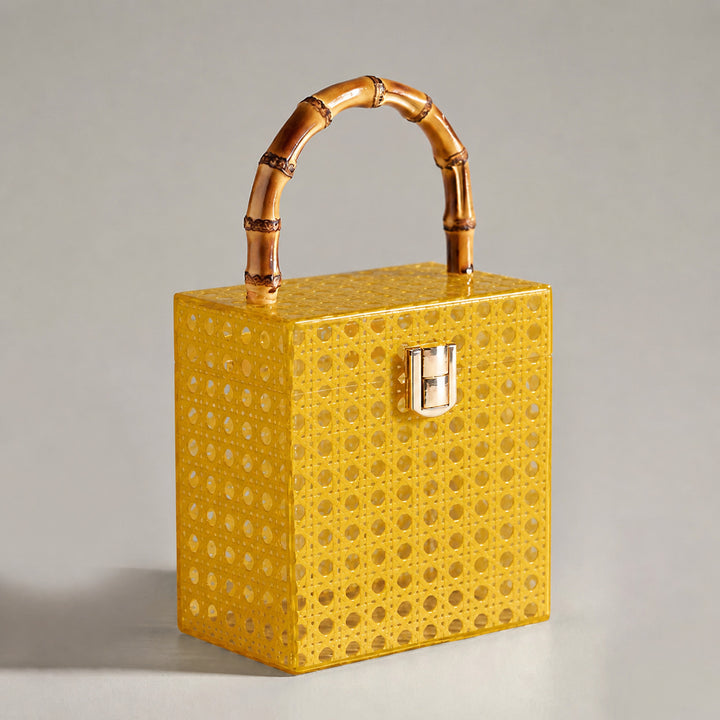 Stylish Handcrafted Bamboo Handle Bag