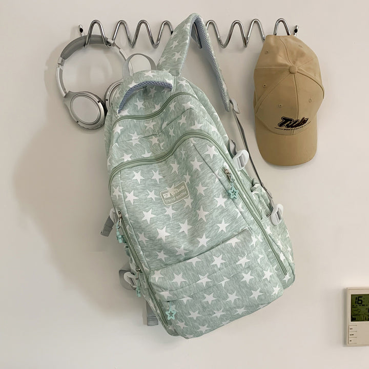 Trendy Star-Print School Backpack Stornfield