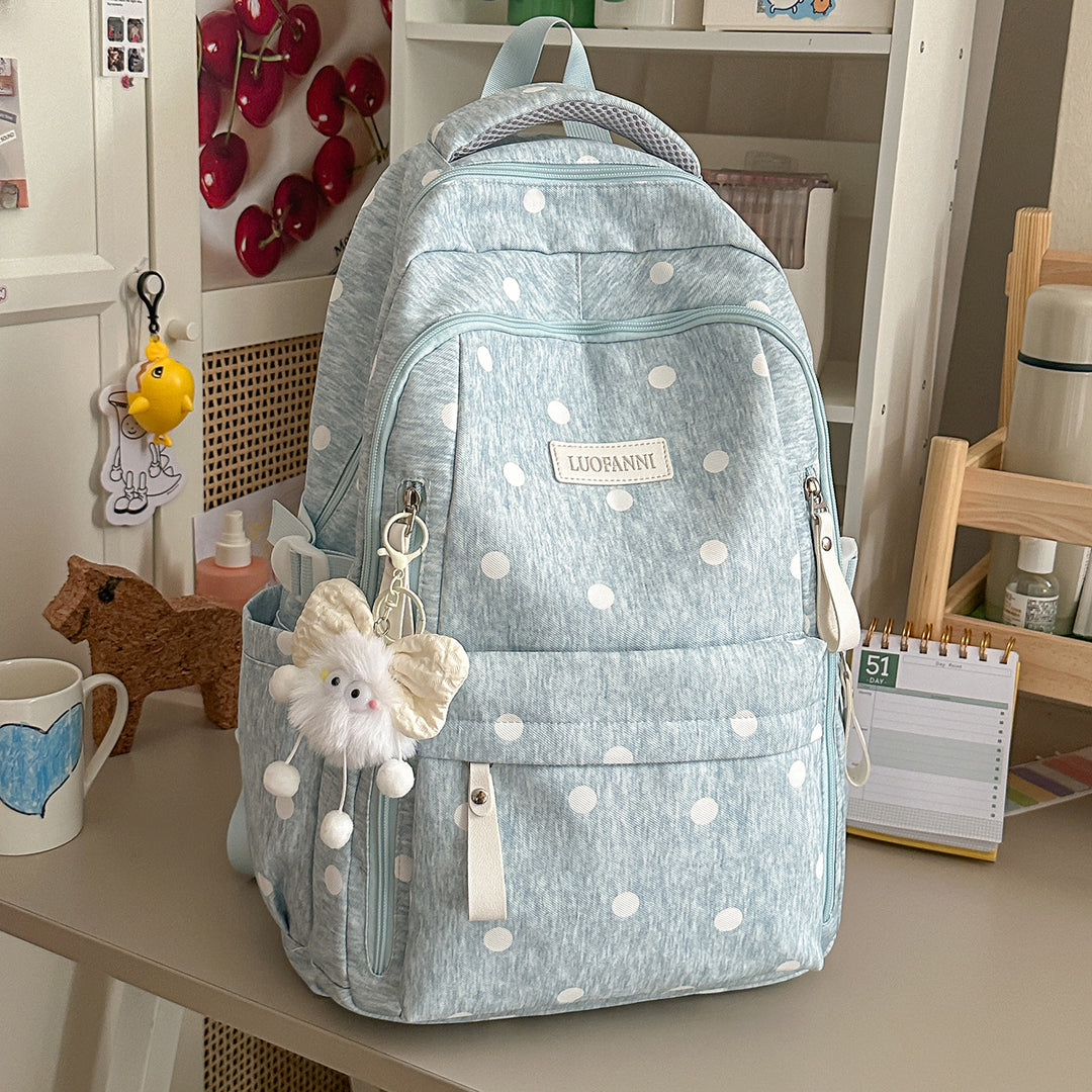 Stylish Polka Dot Patterned Backpack Stornfield