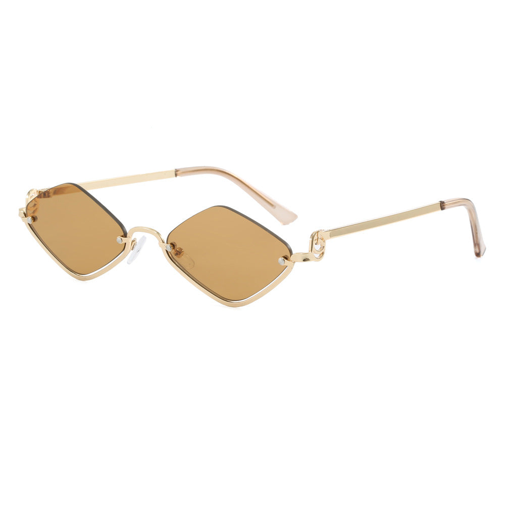 Women's fashionable square sunglasses with luxurious metal frame Stornfield
