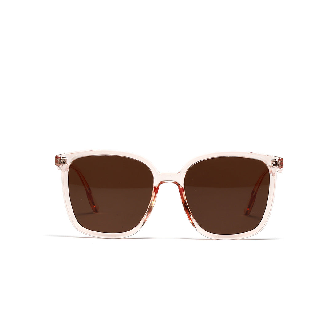 Women's stylish square sunglasses with clear frame and polarized lenses Stornfield