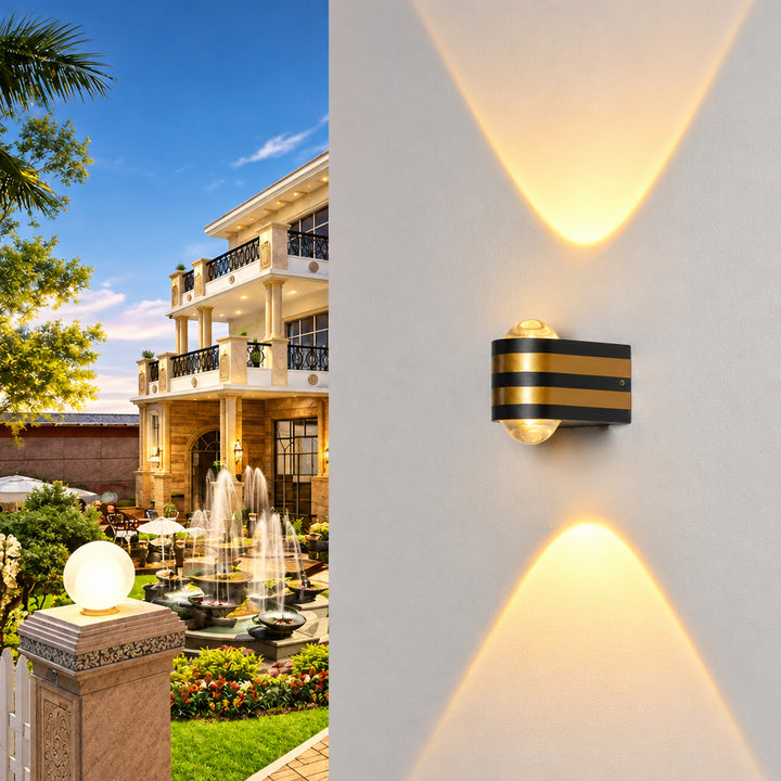 Modern Outdoor Half-Moon Wall Light