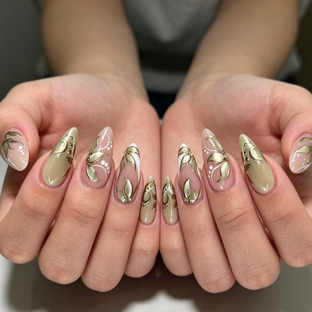 Elegant Floral Nail Art Extensions Stornfield 1789915831
