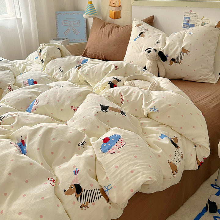Floral Patterned Quilted Duvet Cover