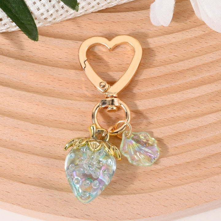 Keychain with Fruity Strawberry Design Stornfield