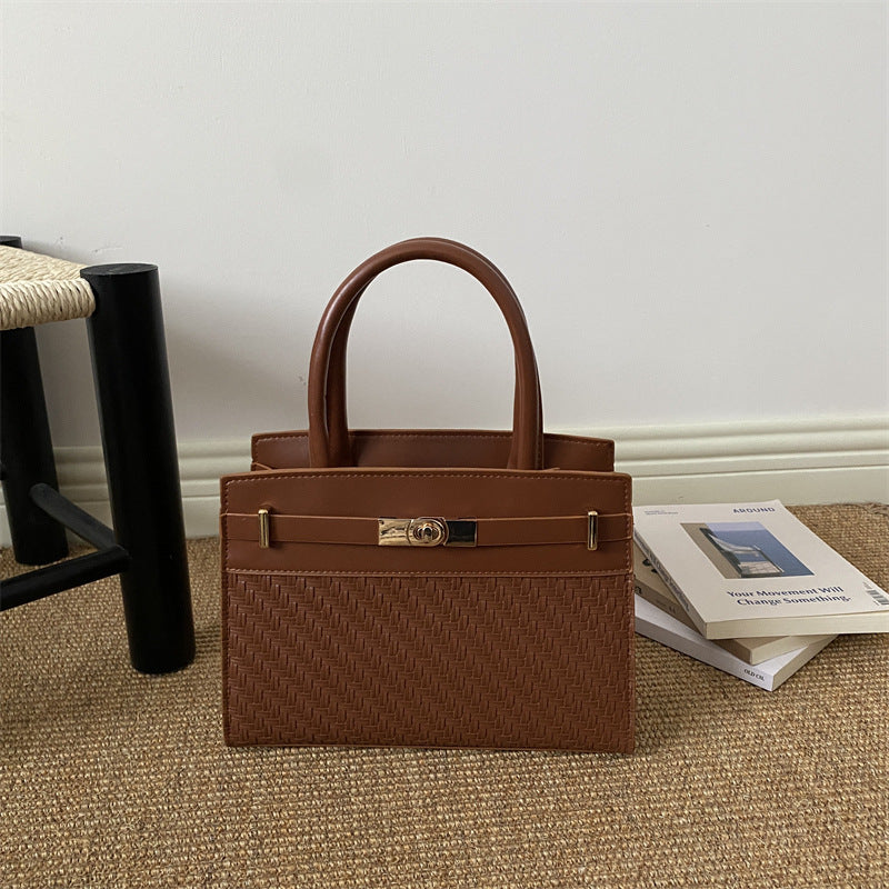 Woven Leather Handbag