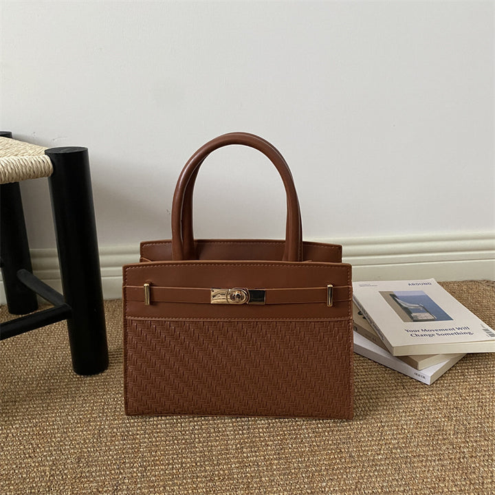 Woven Leather Handbag