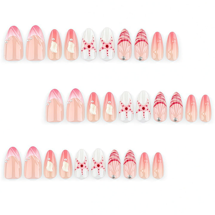 Artificial nails in maritime style with starfish motifs Stornfield