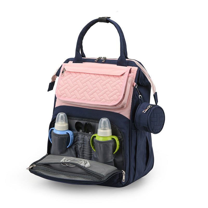Multi-Functional Quilted Diaper and Travel Backpack Stornfield
