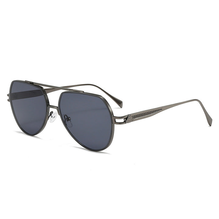 Women's designer sunglasses in a stylish, curved metal frame Stornfield