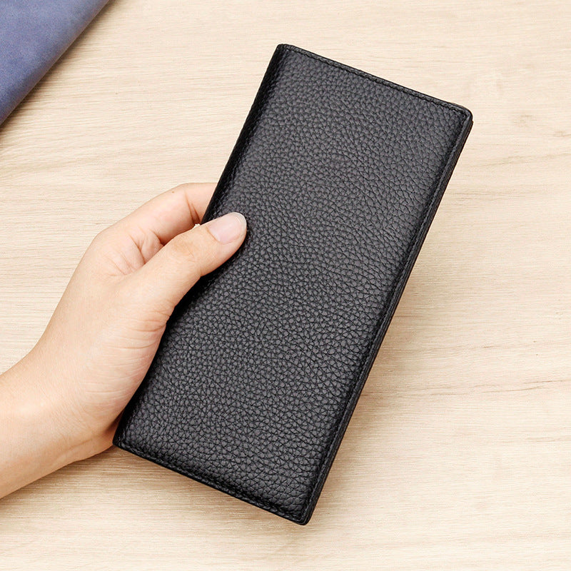 Textured Leather Long Wallet Stornfield