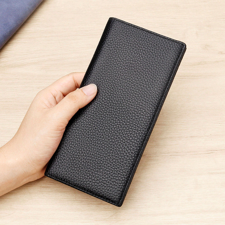 Textured Leather Long Wallet Stornfield