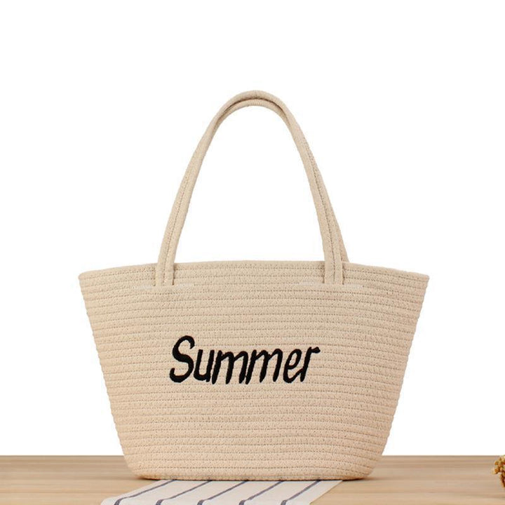 Beach bag in modern basket pattern Stornfield