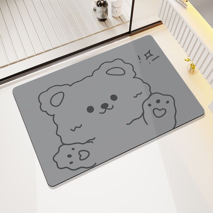 Playful Cartoon-Themed Bathroom Rug Stornfield