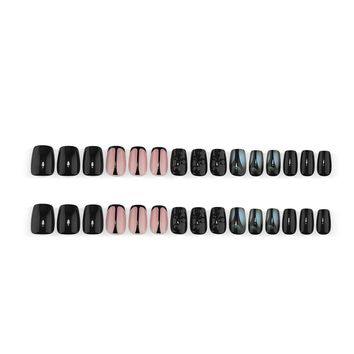 Artificial Nail Set with Elegant Geometric Designs Stornfield