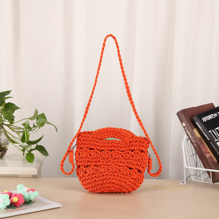 Handcrafted shoulder bag with unique knit design Stornfield