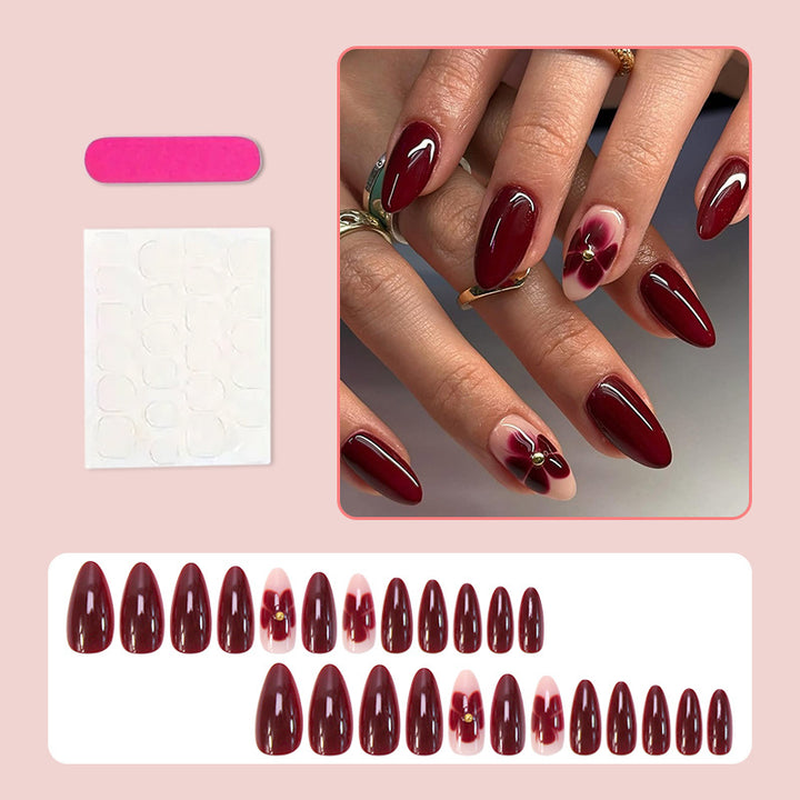 Nail art set with modern floral accents Stornfield