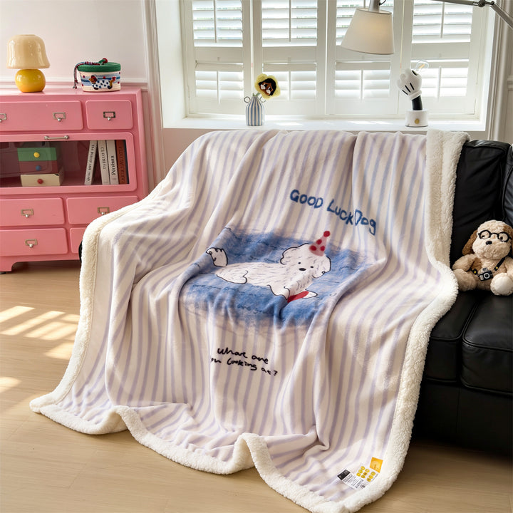 Cozy Cartoon Animal Blanket
