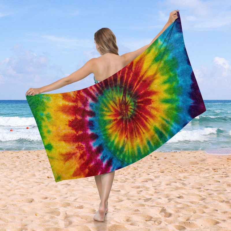 generously cut beach towel with TIE-DYE pattern Stornfield