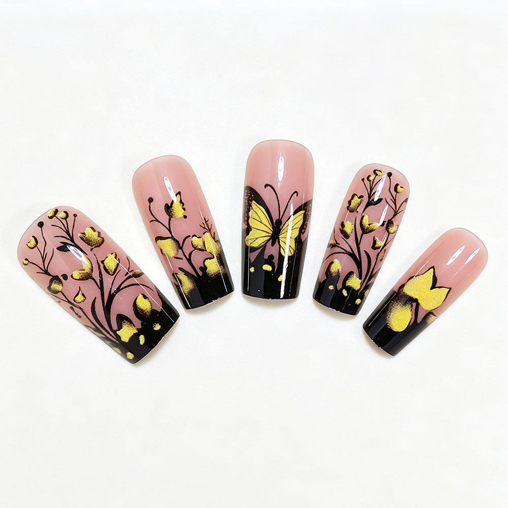 Butterfly Floral Nail Art Design Stornfield