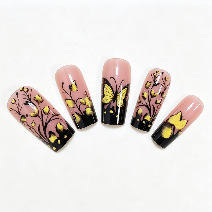 Butterfly Floral Nail Art Design Stornfield