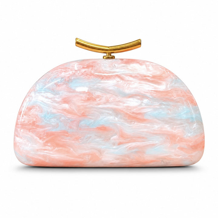 Marbled Acrylic Evening Clutch