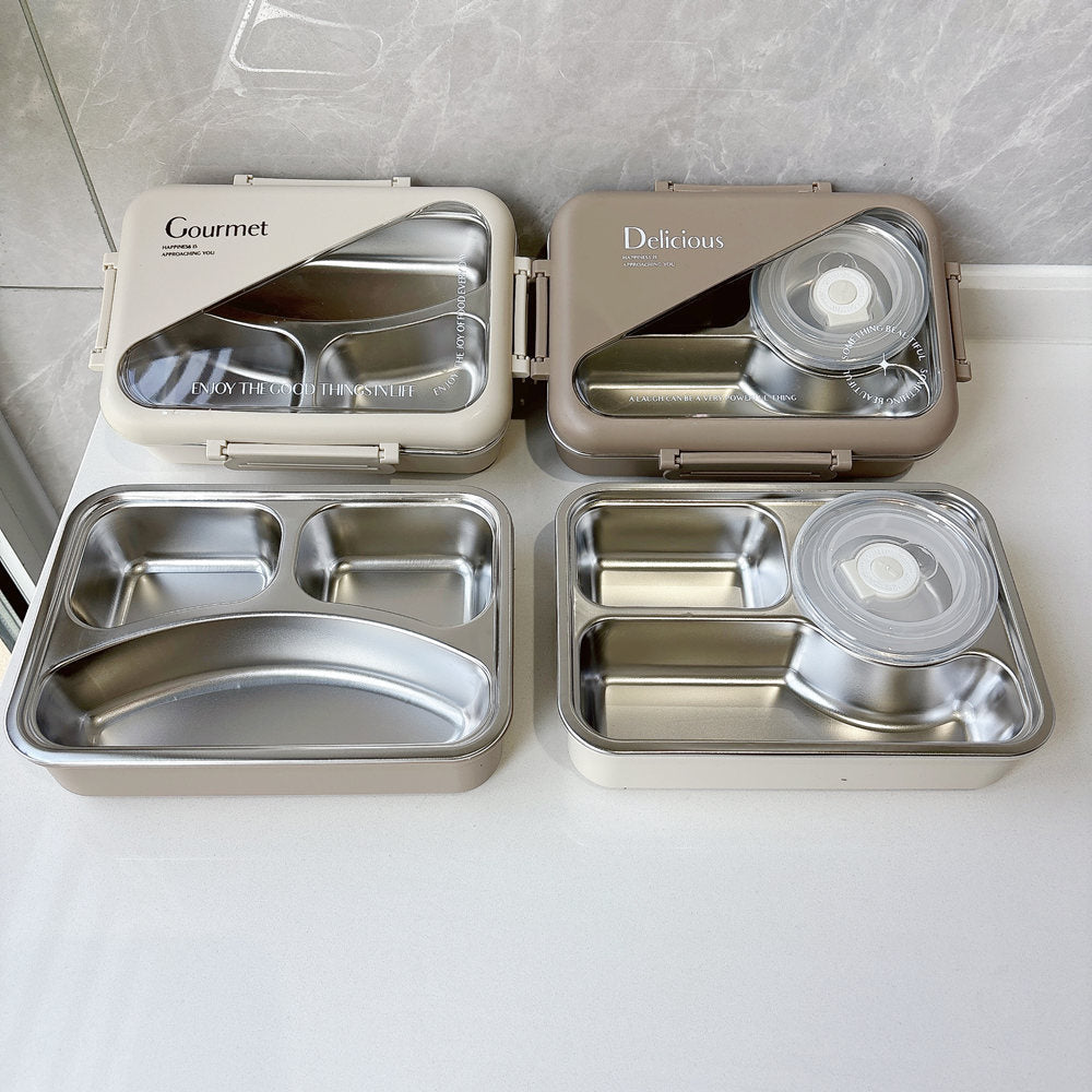Multi-Compartment Durable Stainless Steel Food Storage