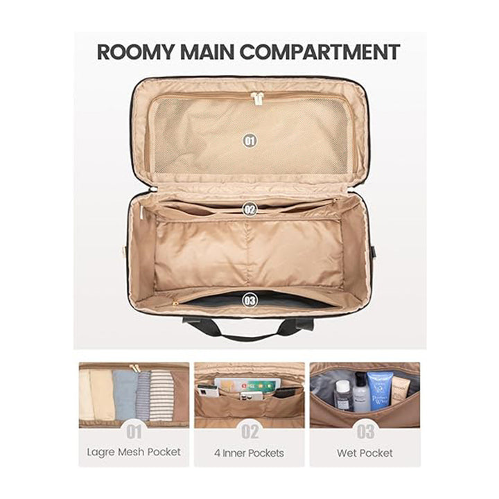 Multifunctional Travel Bag with Integrated Cosmetic Container Stornfield