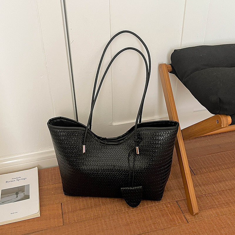 Woven Leather Tote Bag