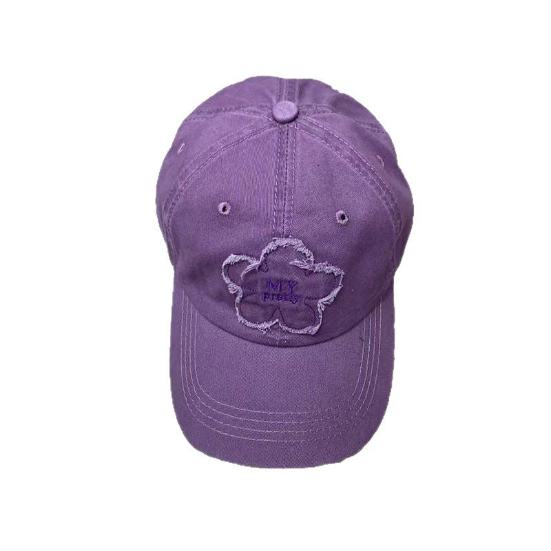 Women's Distressed Floral Embroidered Baseball Cap Stornfield