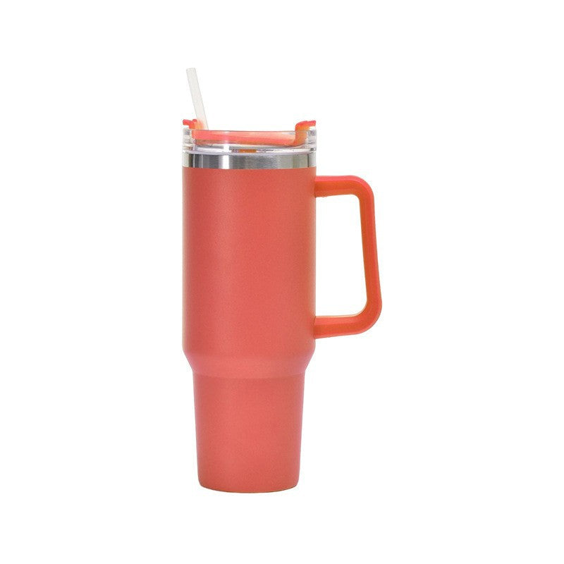 Women's insulated cup with straw and ergonomic handle Stornfield