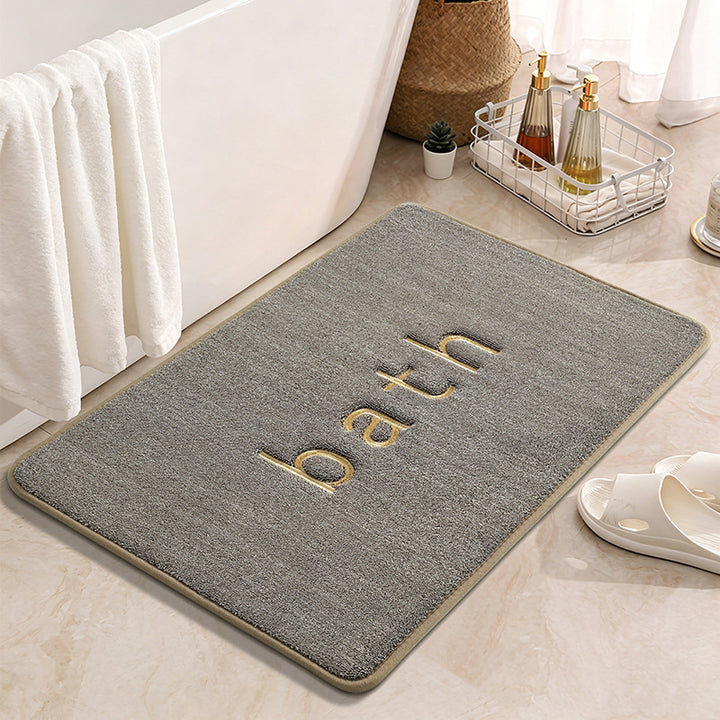 Plush Embossed Bathroom Mat