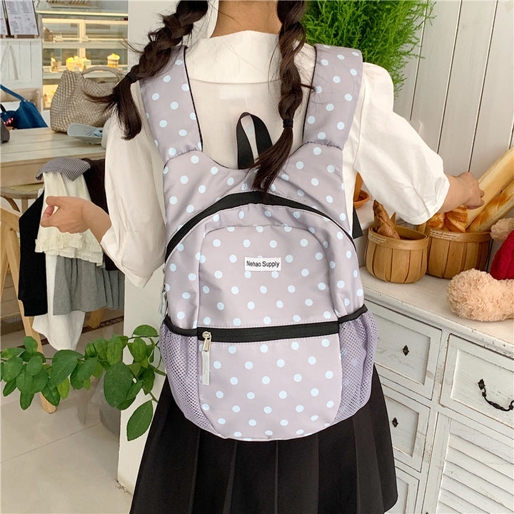 Playful Polka Dot Patterned Backpack Stornfield