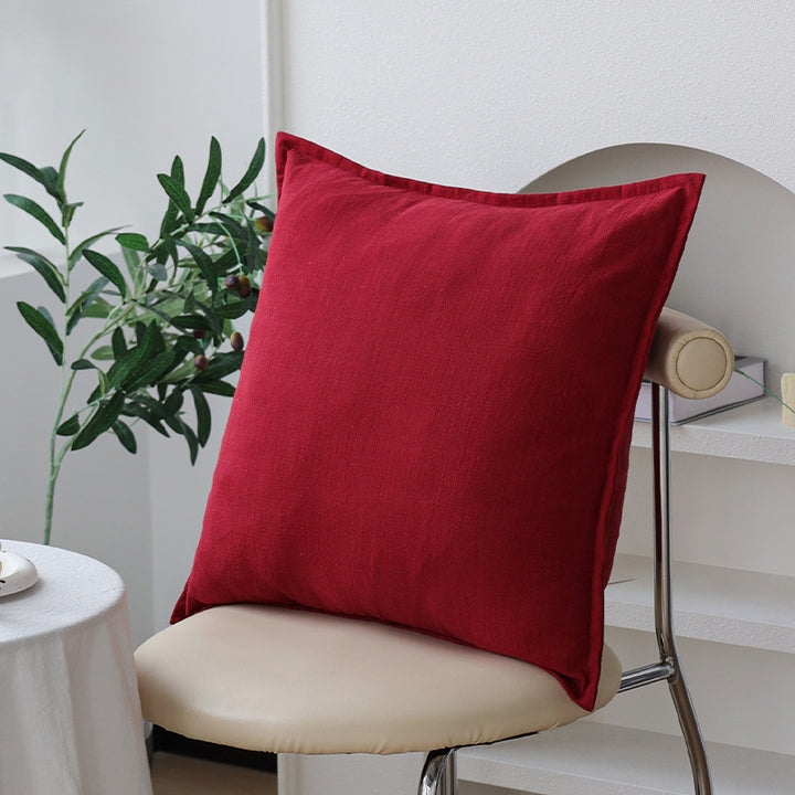 Square pillowcase made of soft linen-cotton blend with hotel-like appearance and hidden zipper Stornfield
