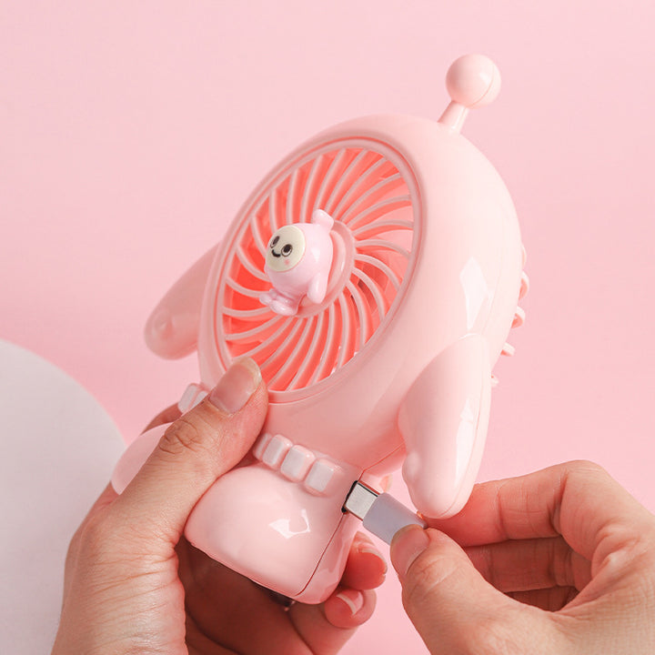 Unisex Fun Hand Fan in Creative Robot Design Stornfield