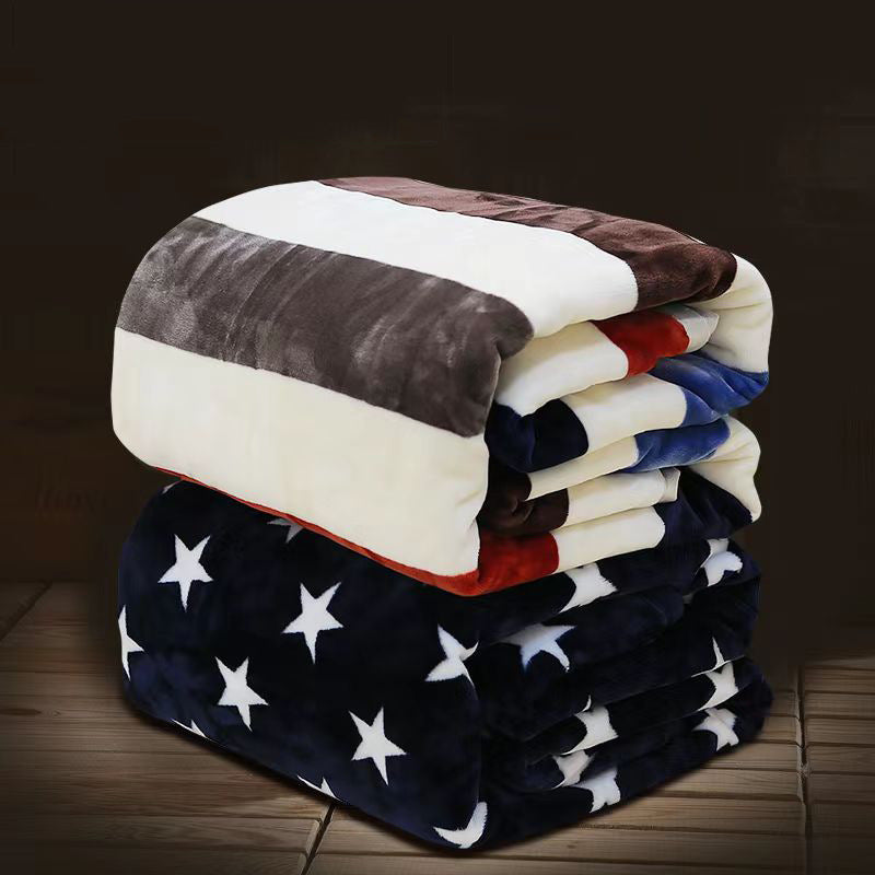 Women Cozy Fleece Blanket with Stars and Moons Stornfield