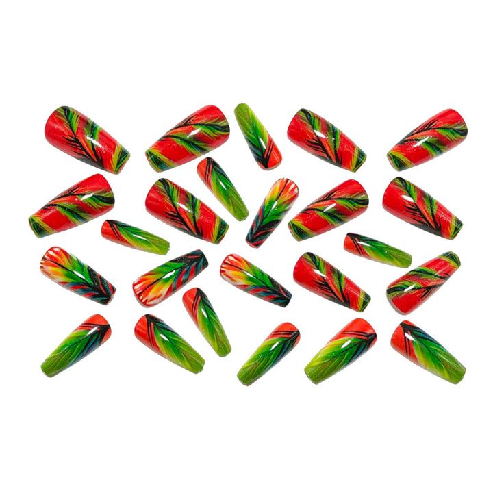 Artificial nails with creative plant designs Stornfield