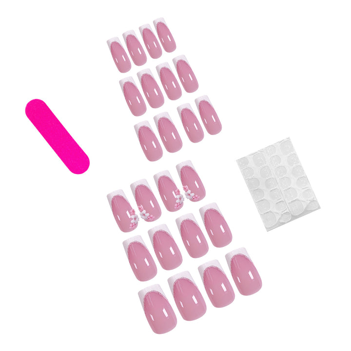 Elegant artificial nails with floral design Stornfield