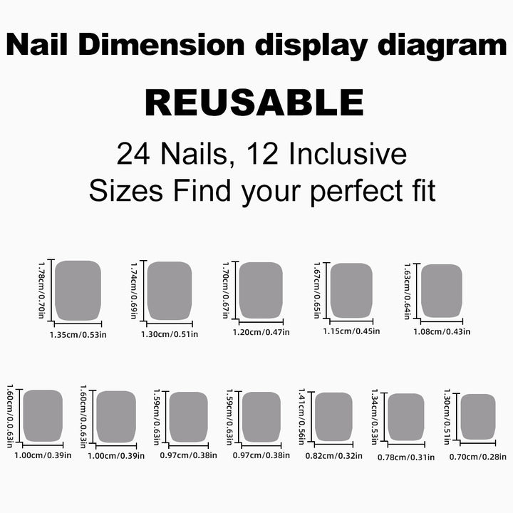 Acrylic nail set with high-quality, flexible design Stornfield