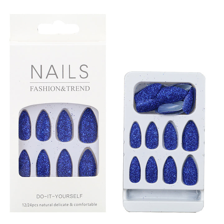 Glittering Almond-Shaped Press-On Nail Tips Stornfield